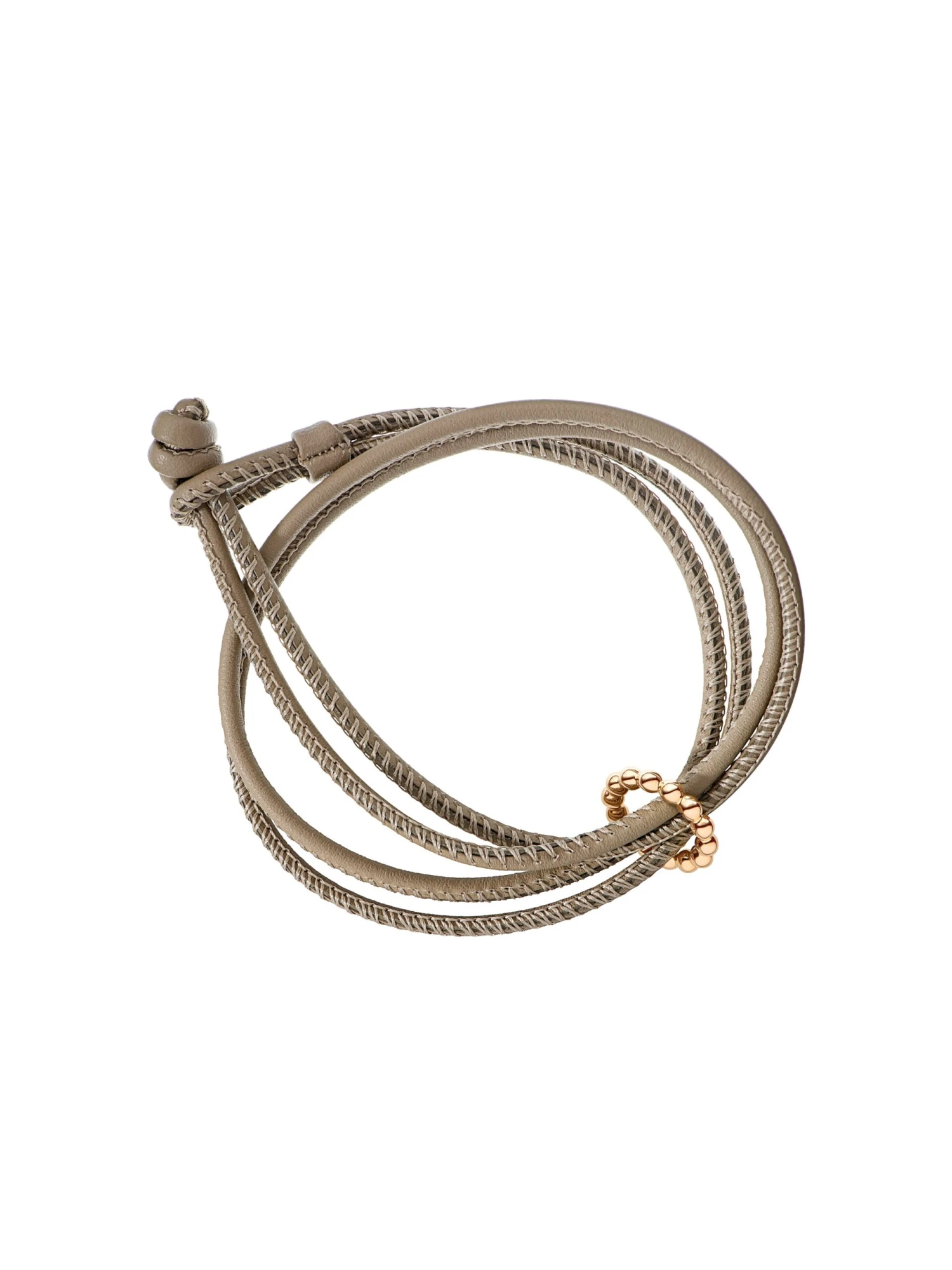 Basics Leather Bracelet Taupe 4 Basics Leather Bracelet Taupe - Image 2